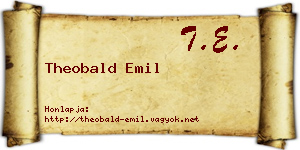 Theobald Emil névjegykártya